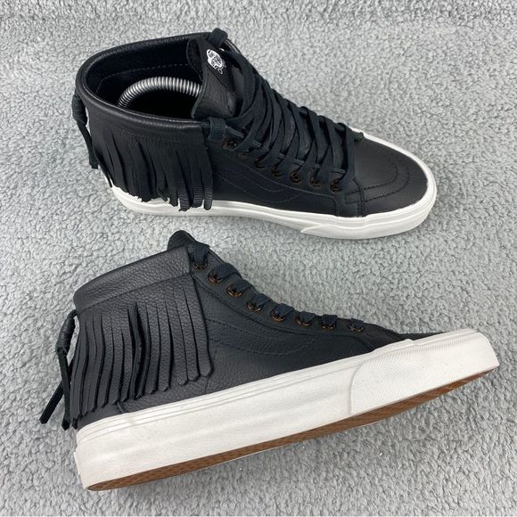 Vans Sk8-Hi Moc Tortoise Black Shoes Hi Top Skate Leather Sneakers Womens 8.5 - Picture 16 of 16